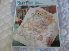 New Bucilla GOD BLESS BABIES Stamped Cross Stitch CRIB COVER - 33" x 41"