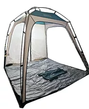 Bigten Sun Shelter and Shade Tent Canopy - Green/Tan Complete 3 Sides Open 1 Zip