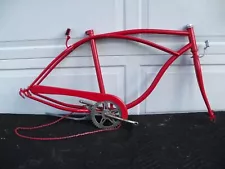 26" Beach Cruiser bicycle frame, Schwinn style cantilever frame, chain and more