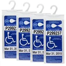 LotFancy Handicap Parking Placard Holder Cover Disabled Parking Permit with L...