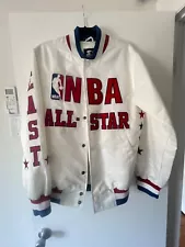 Vintage Rare Starter NBA EAST ALL STAR Jacket 2003 White Satin SMALL