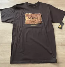 Hard Rock Cafe Shirt Chicago "ALL IS ONE" Men's Size Medium Patch Graphic Brown