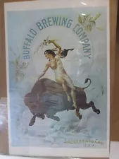 Buffalo Beer Brewing Sacramento Cal. beer vintage poster 20771