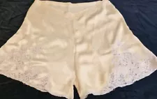 VINTAGE 1930s FRENCH KNICKER TAP PANTS SATIN LACE LINGERIE