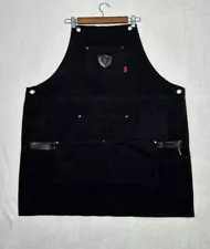 Dalstrong Professional Chef's Apron Sous Team 6 Black Heavy Duty Waxed Canvas