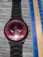 Accutime Marvel Deadpool Adult Watch Stainless Steel Caseback Needs battery