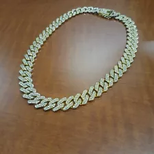 Men's Golden Cuban Necklace Chain 18"