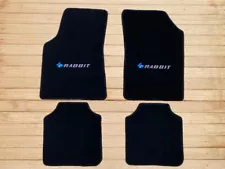 Fit For VW Golf Mk1 Rabbit Velour floor mat mats carpet black 4pcs 1974-82