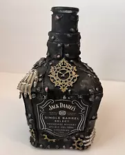 Jack Daniels Special Edition Single Barrel Skull Steampunk Skeleton Empty Bottle