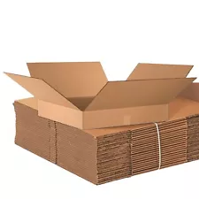 Shipping Boxes Flat 24"L x 24"W x 4"H 10-Pack Corrugated Cardboard Box for Pa...