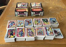 1990 Marvel Universe card lot 1100 complete sets boxes Spider-Man Wolverine READ