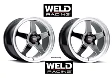 2 Weld Racing Ventura S155 17''x10'' rear drag wheels 2011-23 Mustang GT 5.0