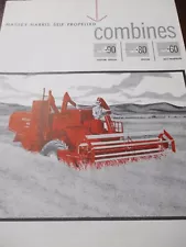 Massey-Harris 90, 80, 60 Combines Sales Brochure 1955