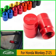 LOGO Monkey Motorcycle CNC Tire Valve Aluminum Covers For Honda Monkey Z125 (For: 2019 Honda Monkey)