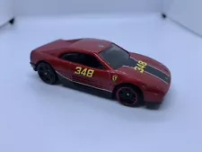 Hot Wheels - Ferrari 348 Dark Red - Diecast Collectible - 1:64 Scale - USED