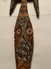 Tiki Hand Carved/Made/Painted WallPlaque 17"