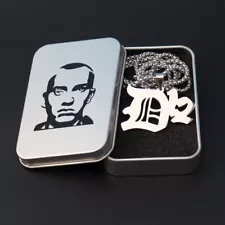 Hip Hop Eminem RAPPER D12 Stainless Steel Necklace Pendants 28" Chain Stan Box