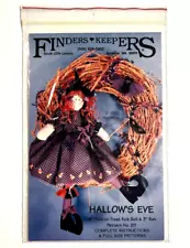 Finders Keepers pattern #211 Hallow's Eve Halloween witch doll & bat decoration