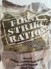 First Strike Ration Meal Choose from Menu 1-9 US Genuine Military Test Date 2027