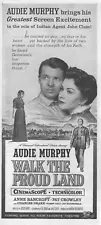 Film Magazine Advert Walk the Proud Land 1956 Audie Murphy Anne Bancroft