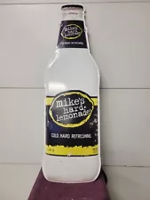 Mikes Hard Lemonade Bottle Tin Tacker Sign 36x11 Inches