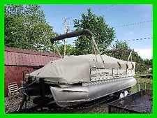 1999 Crest MAU 24' Pontoon Boat Trailer Cover 430 Engine Hours