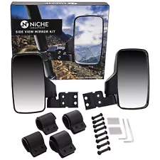 NICHE Side View Mirror Set for Polaris Ranger RZR XP 570 700 800 900 1000 Black