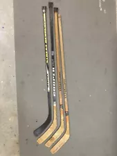 VINTAGE Set of 4 Wooden Ice Hockey Sticks. 2 Wilson, Cooper And Koho