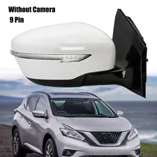 9Pin Side Mirror For 2015-20 Nissan Murano Right Power Fold W/Heated Turn Signal