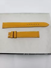 NEW AUTHENTIC HERMES PARIS LEATHER WATCH STRAP BAND 14MM X 12MM YELLOW I