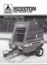 Original 4-1993 Agco Hesston 555S 555 S Round Baler Sales Brochure # 700 500 017