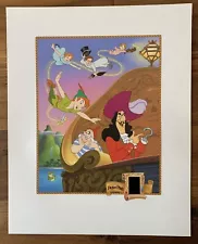 PETER PAN HOOK TINKER BELL DISNEY LITHOGRAPH 35MM FILM CELL PRINT LE ONLY 2500.