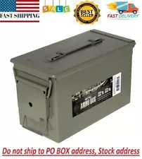 50 Cal Metal Ammo Can 1-Pack – Military Steel Box Shotgun Rifle Gun Ammo Storage