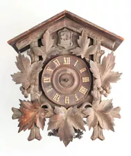 German Black Forest cuckoo clock @ 1890s Good Original As Found Condition