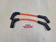 Ton's Orange 8mm Spark Plug Wires 08-16 Harley FXCW FXCWC FXS Breakout Rocker C (For: 2008 Rocker C)