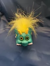 Russ Troll Doll Hatchlings Loveasaurus Baby Dinosaur Green Yellow