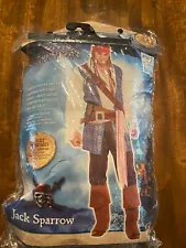 Captain Jack Sparrow Adult Costume Pirates of the Caribbean Disguise Hallowe