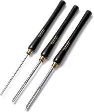 Turning Tools Essentials 3 Piece Bowl Gouge Set Includes 1/4 Flute, 3/8 Flute, a