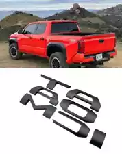 Tailgate Insert Letters Badge For 24 25 Tacoma Matte Black Rear Trunk Emblems