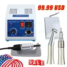 Dental Polishing Marathon Electric Micromotor w/ Contra Angle Straight Handpiece