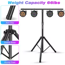 Adjustable Tripod Stand For 4 Par Can DJ Stage Lights Height 39-70.8inch Iron