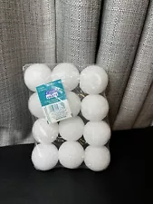 Styrofoam Foam Polystyrene Art Create Crafts White Balls Project 2 Inch 12 ct