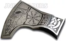 AXE HEAD HANDMADE ENGRAVED MEDIEVAL VIKING NORSE HATCHET HEAD 3759