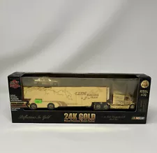 Racing Champions Exide 1:64 Transporter Hauler Semi 24K Gold Plated #7G Burton