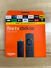 AMAZON FIRE STICK LITE WITH ALEXA VOICE REMOTE FOR STREAMING - BLACK - NEW