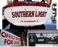 CUSTOM BOAT LETTERING NAME TRANSOM VINYL DECAL STICKER FOR BUSINESS STORE WINDOW