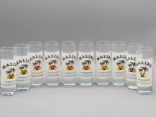 Malibu Rum 2oz Shot Glasses Lot of 10 Coconut Mango Pineapple Passion Fruit Etc.