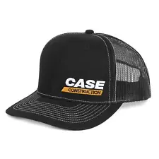 Case Construction Black Canvas Cap with Black Mesh Back 681022