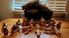 FONTANINI Fontanini Nativity Set 16 pc w 17" Wooden Stable