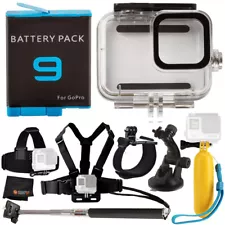 GoPro HERO9 HERO10 HERO11 Accessory Bundle with Battery, Housing, Monopod + More